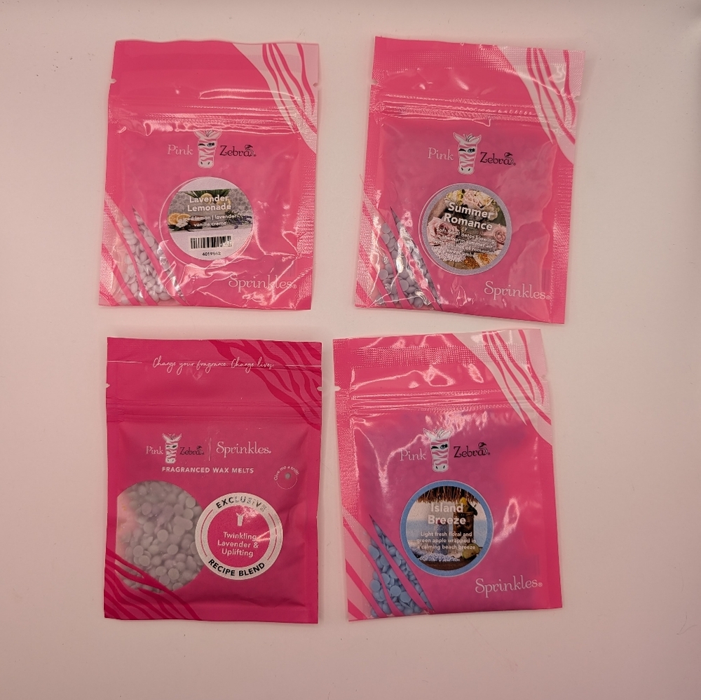 Pink Zebra Fragrant Wax Melts in Pink Packaging Lot